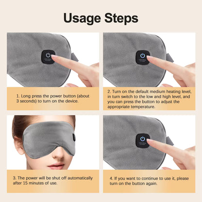 Heated Eye Massager – Cordless Hot Compress Eye Mask for Eye Strain, Dark Circles & Better Sleep