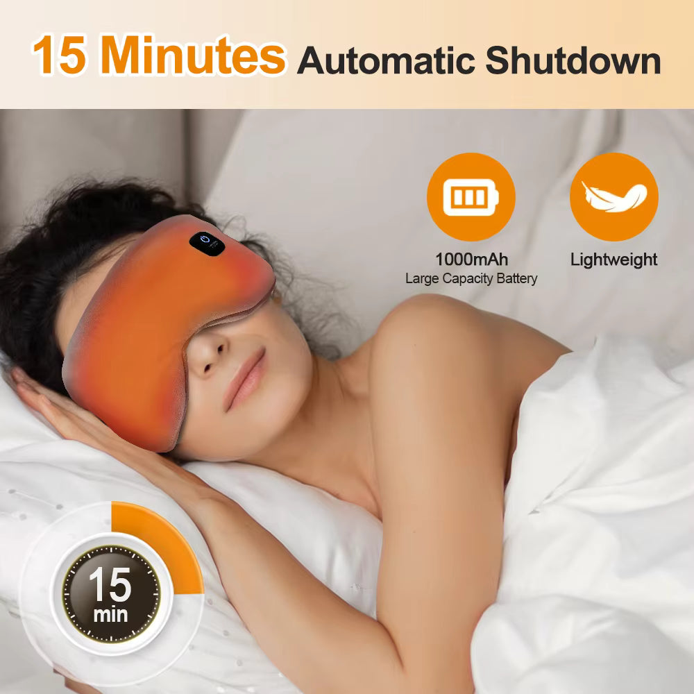 Heated Eye Massager – Cordless Hot Compress Eye Mask for Eye Strain, Dark Circles & Better Sleep